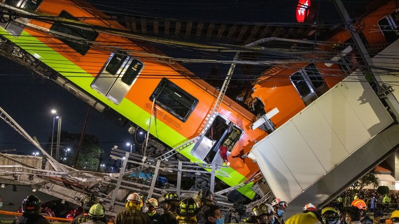 Accidente de tren en la Ciudad de México deja varios heridos