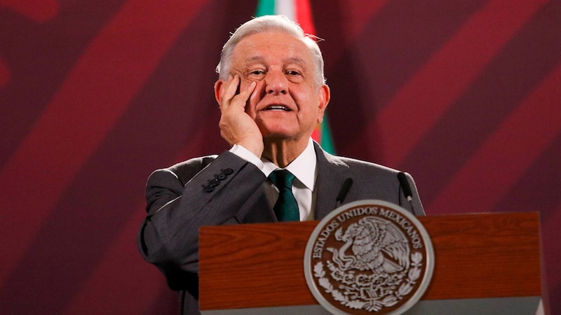 El presidente Andrés Manuel López Obrador durante una conferencia de prensa.