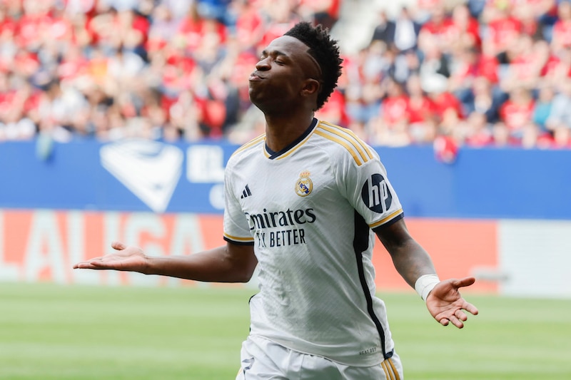 Vinicius Jr. celebra su gol ante el Valencia