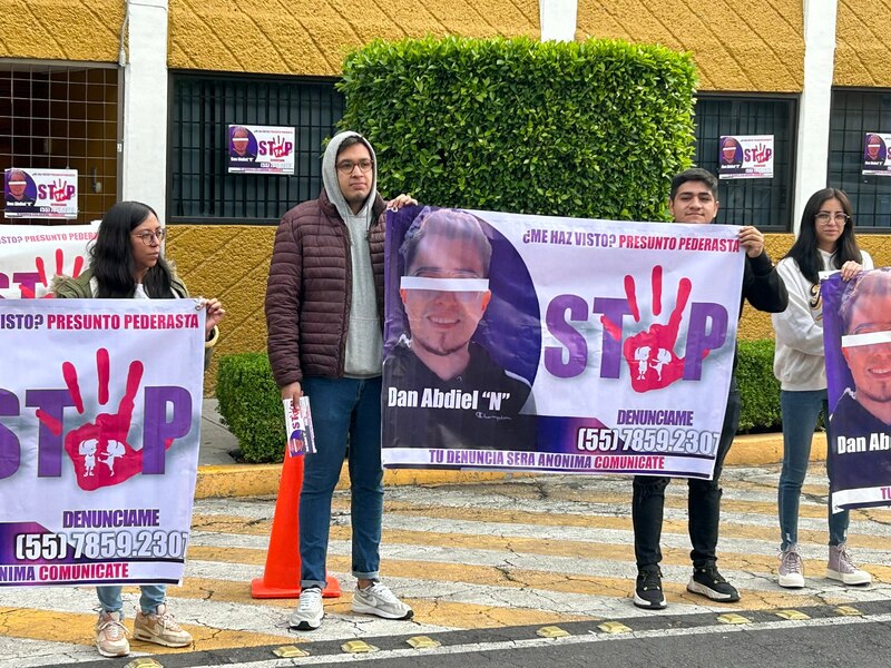 Protesta contra presunto pederasta en la Ciudad de México