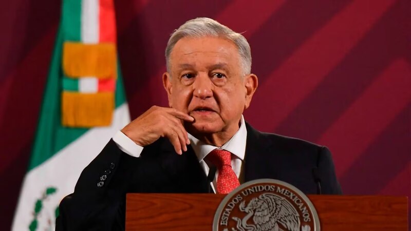 El presidente Andrés Manuel López Obrador durante una conferencia de prensa.