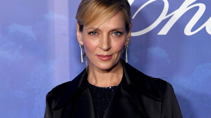 La actriz Uma Thurman en la alfombra roja