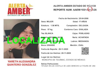 Rescatan a Yareth: estaba escondida en una bocina tras ser secuestrada al salir de un Conalep