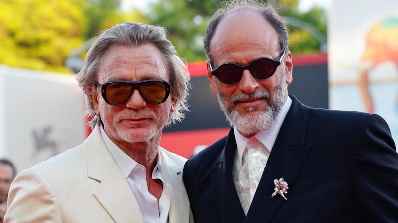 Javier Bardem y Pedro Almodóvar en el Festival de Cine de Venecia