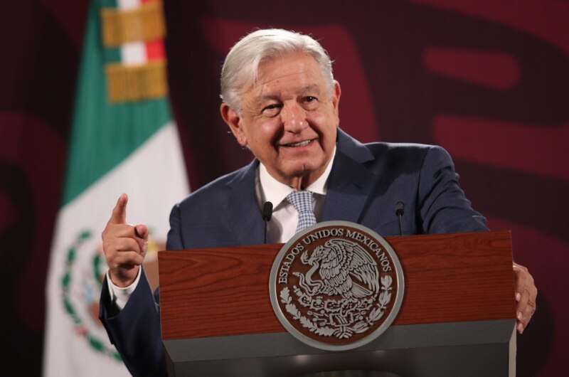 El presidente Andrés Manuel López Obrador durante una conferencia de prensa.