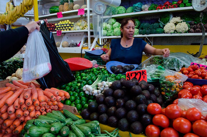Mercado de verduras en México