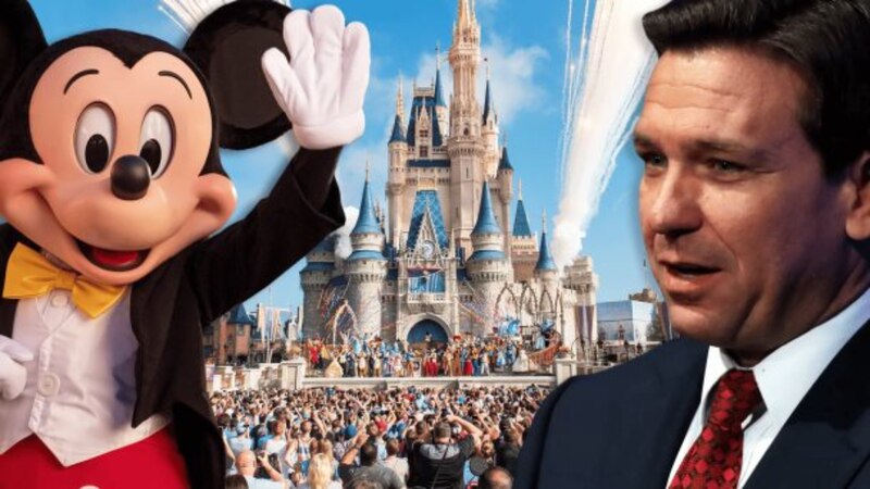 El gobernador de Florida, Ron DeSantis, firma una ley que prohíbe a Disney operar su propio gobierno