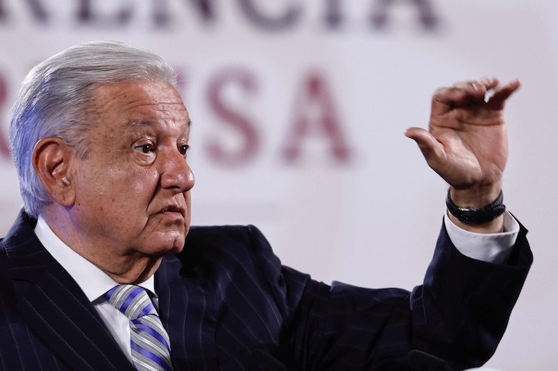 El presidente de México, Andrés Manuel López Obrador, durante una conferencia de prensa.