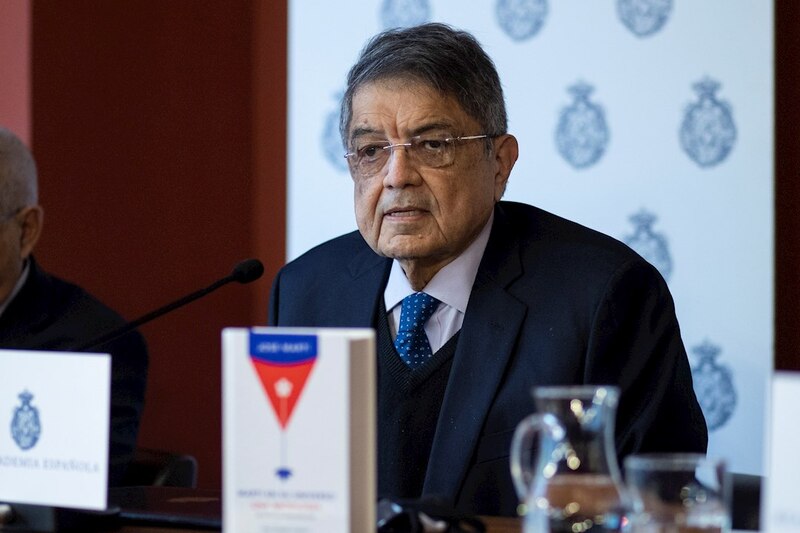 El presidente de la CEOE, Antonio Garamendi, durante una rueda de prensa.