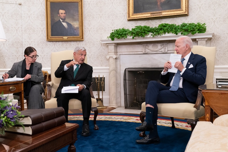 El presidente Biden se reúne con el presidente mexicano López Obrador en la Casa Blanca