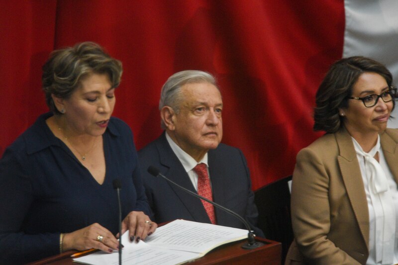 El presidente López Obrador durante una conferencia de prensa