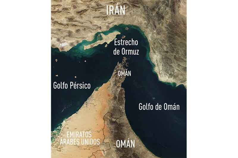 Mapa del Estrecho de Ormuz