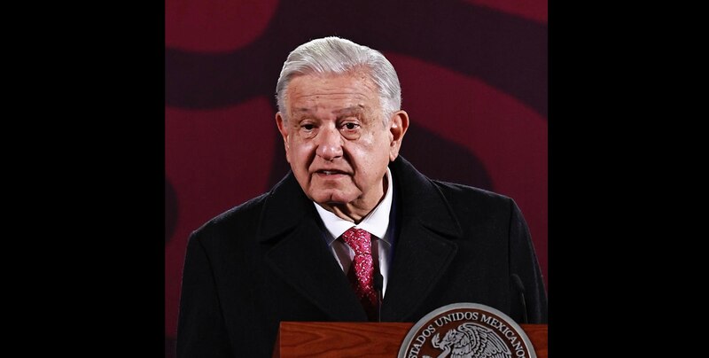 El presidente de México, Andrés Manuel López Obrador, da un discurso.