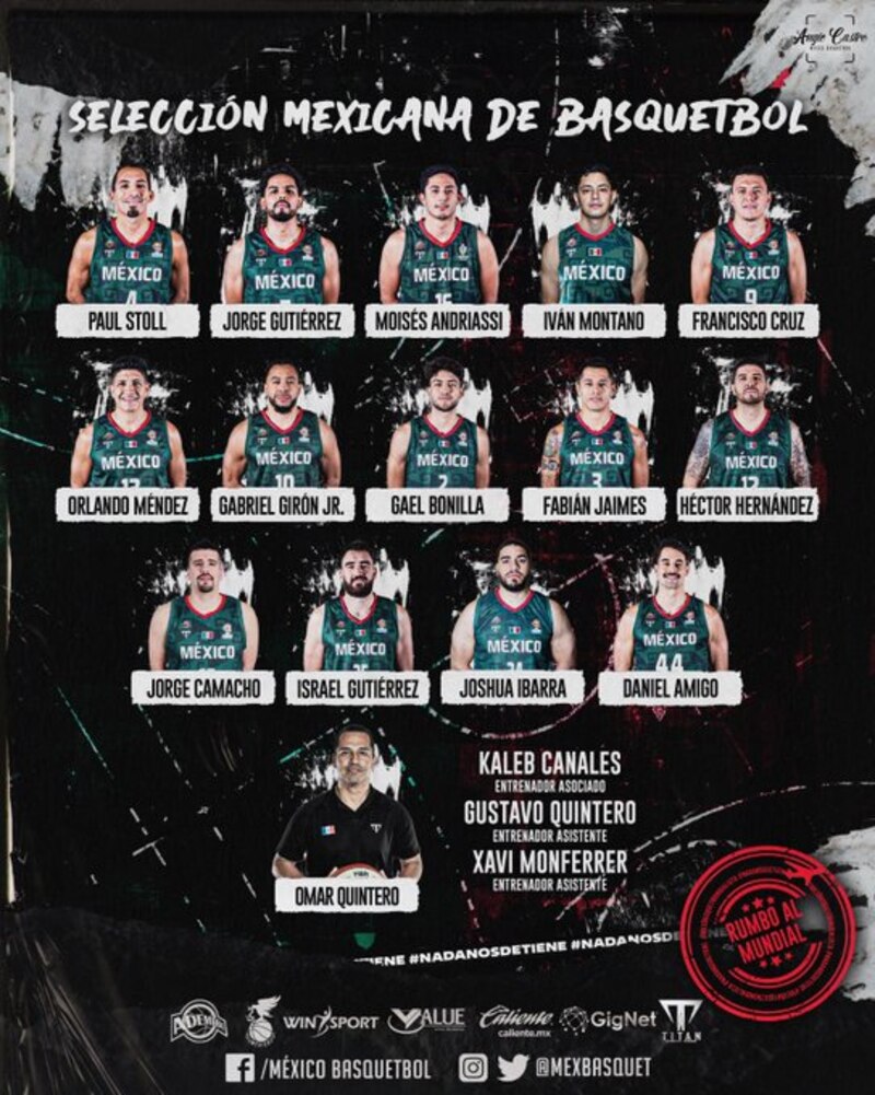 Jugadores de la selección mexicana de baloncesto