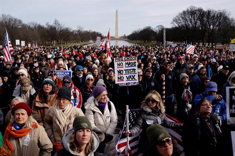 Protesta contra las medidas COVID-19 en Washington D.C.