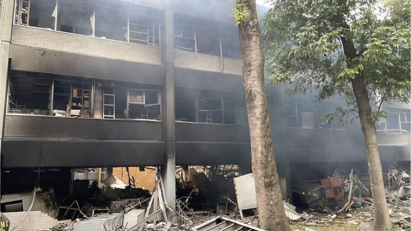 Incendio en un edificio