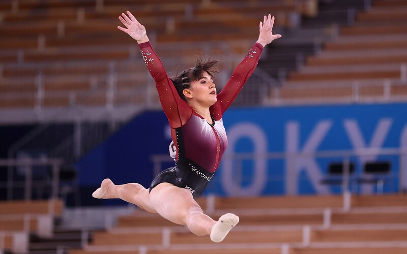 Alexa Moreno, gimnasta mexicana, en los Juegos Olímpicos de Tokio 2020.