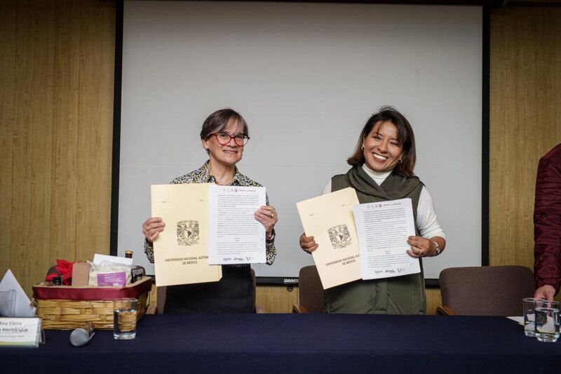 Firma de convenio entre la Universidad Nacional Autónoma de México y el Instituto Nacional de Antropología e Historia