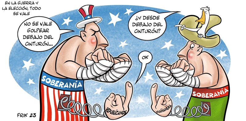 Pelea de box entre dos políticos