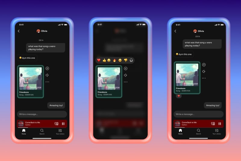 Spotify Messages. Ahora también podrás chatear dentro de Spotify para compartir tus contenidos favoritos con quien quieras.