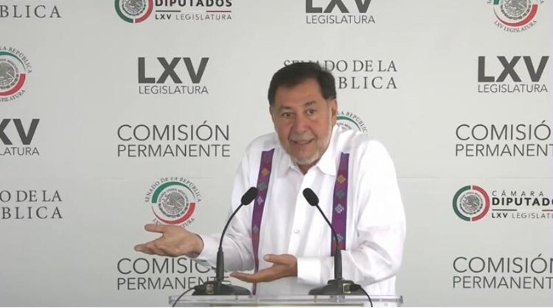 El senador Ricardo Monreal comparece ante la Comisión Permanente del Congreso de la Unión