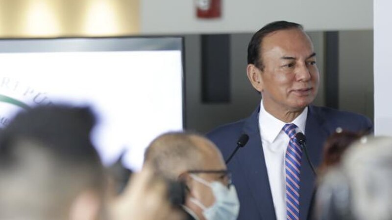 El presidente de Honduras, Juan Orlando Hernández, pronuncia un discurso.