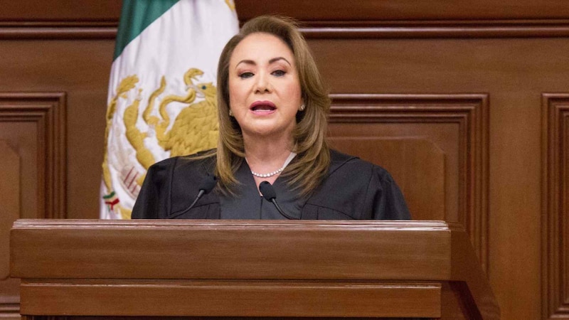 La presidenta de la Cámara de Diputados, Laura Rojas, durante una sesión en el Congreso de la Unión.