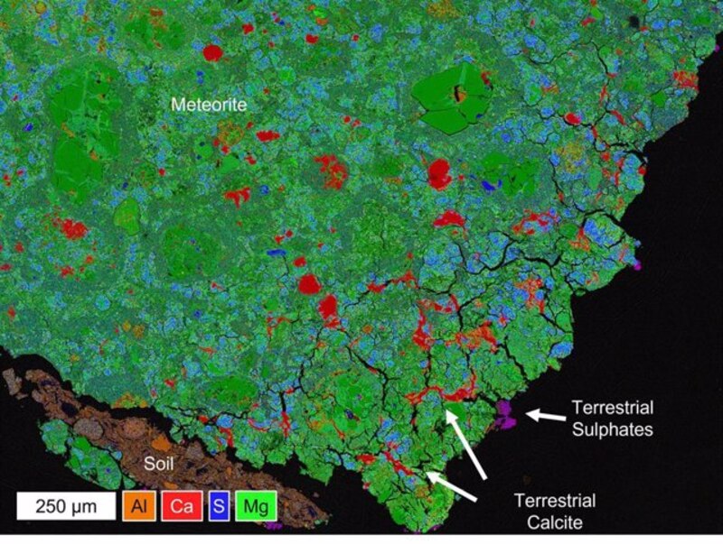 Mapa de composición química de la superficie de Marte