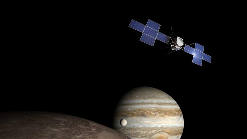 Nave espacial Juno de la NASA en órbita alrededor de Júpiter