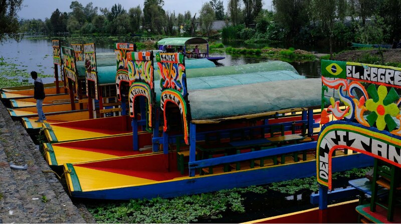 Trajineras en Xochimilco