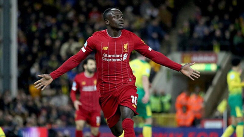 Sadio Mané celebra su gol con el Liverpool