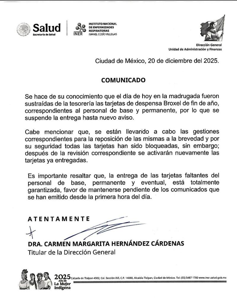 Roban vales de despensa del INER y estalla la inconformidad entre trabajadores