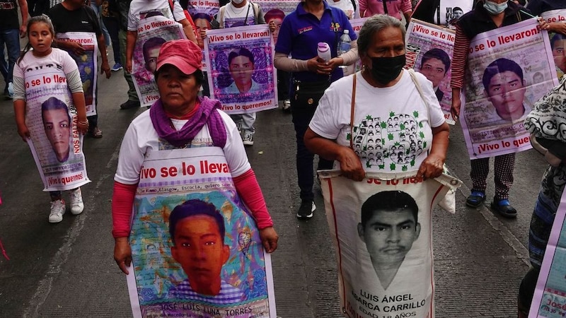Manifestación por la desaparición de personas en México