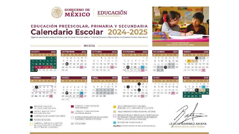 Calendario Escolar SEP 2024-2025