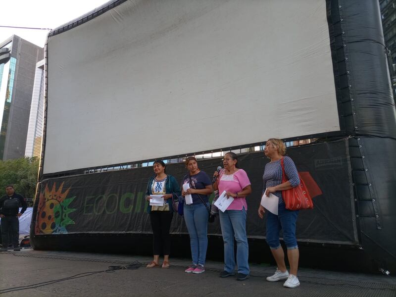 Mujeres indígenas en una protesta