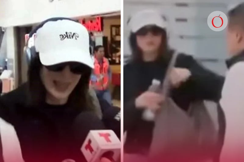 Foto de Fátima Bosch a su llegada al Aeropuerto de la CDMX