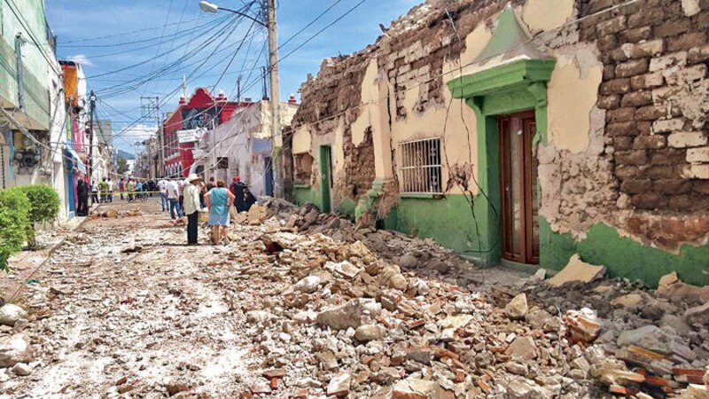 Devastación en las calles de México tras el terremoto de 2017