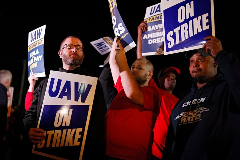 Huelga de trabajadores de la UAW en Estados Unidos