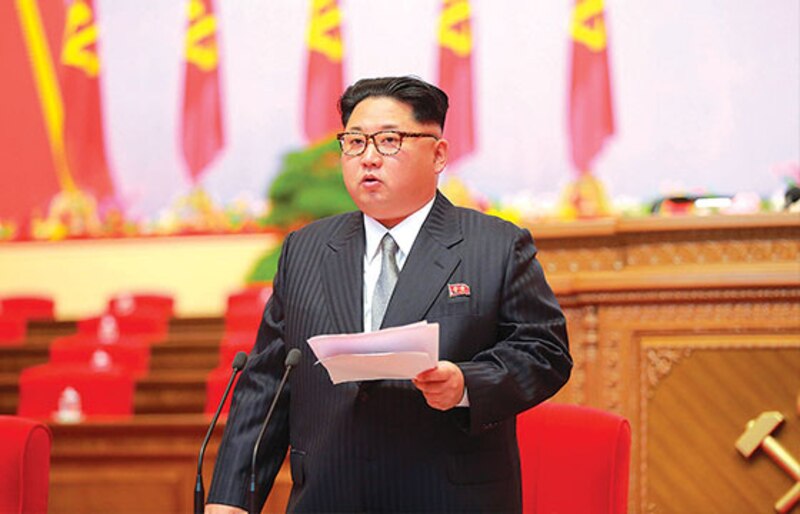 Kim Jong-un da un discurso ante la Asamblea Popular Suprema de Corea del Norte
