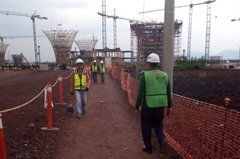 Construcción del nuevo aeropuerto de la Ciudad de México
