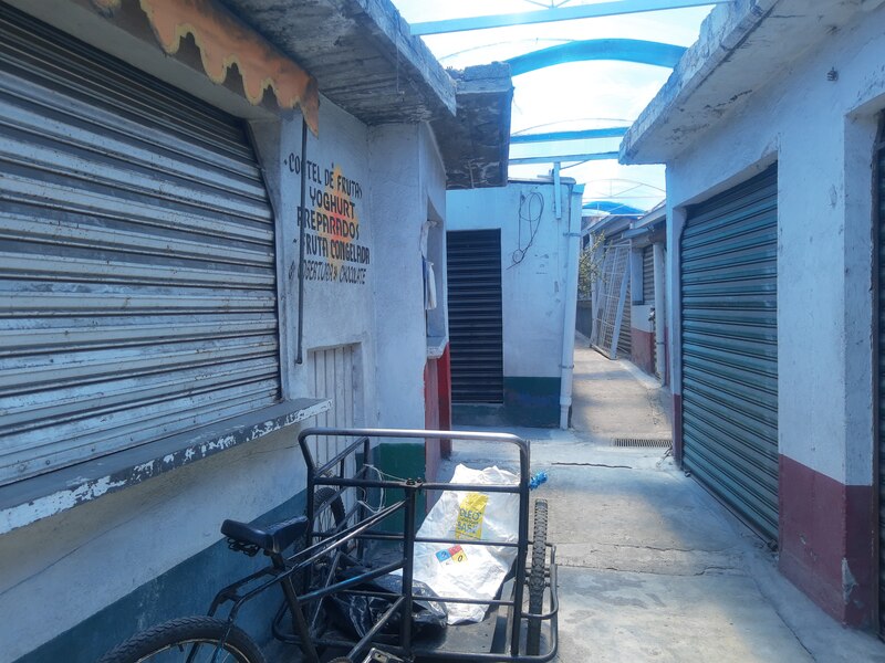 Un puesto de frutas y verduras en un mercado mexicano
