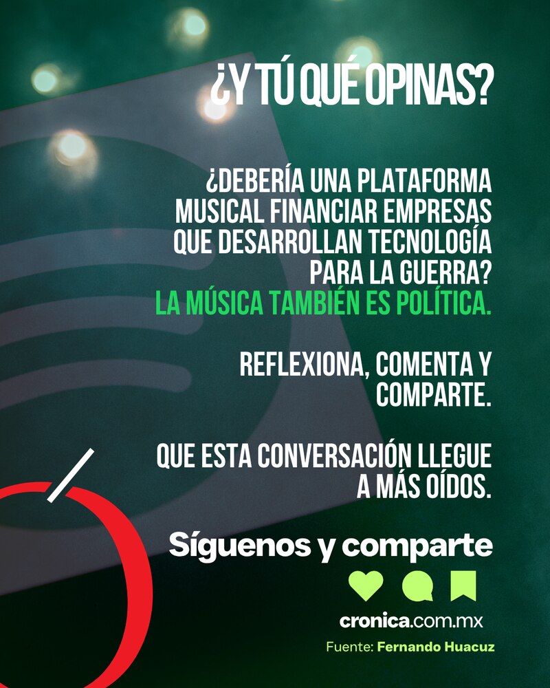 Spotify en la mira por financiar armamento bélico