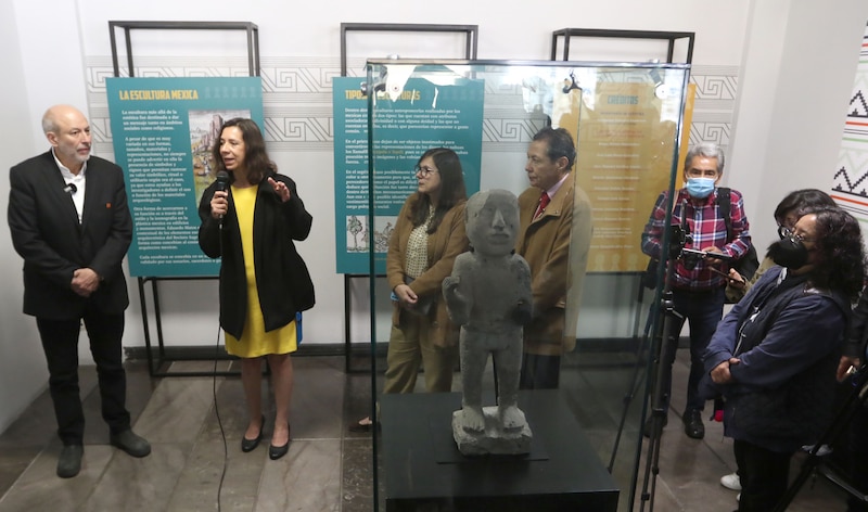 Presentación de la exposición "La escultura mexica" en el Museo Nacional de Antropología