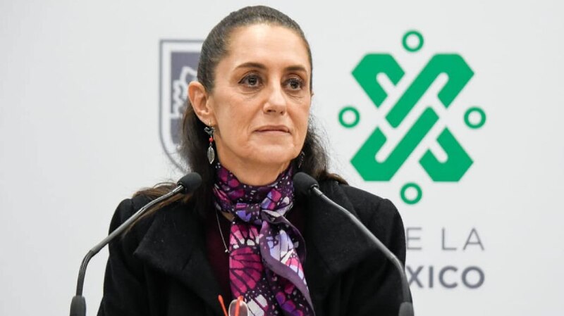 La Jefa de Gobierno de la Ciudad de México, Claudia Sheinbaum, durante una conferencia de prensa.