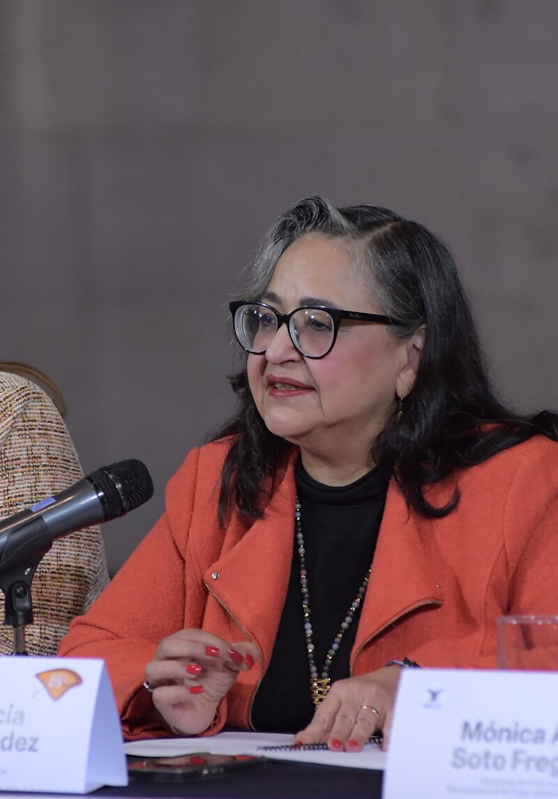 La Dra. Mónica Soto Freyre, Presidenta de la Comisión de Educación, Cultura y Deporte del Congreso de la República, durante una sesión de trabajo.