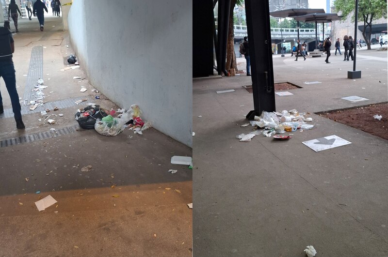 La basura en las calles de la ciudad
