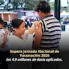 Jornada Nacional de Vacunación supera las 4.9 millones de dosis aplicadas