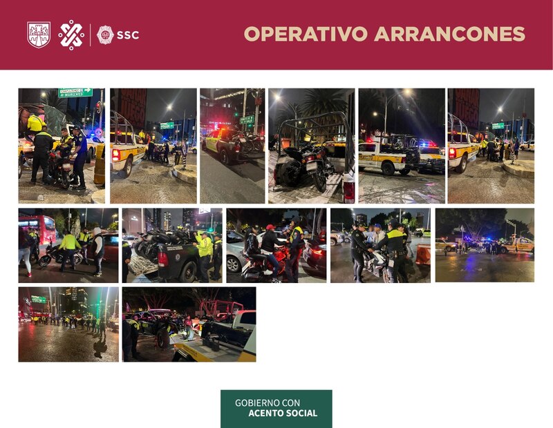 Operativo arrancones deja varias motocicletas aseguradas en la CDMX