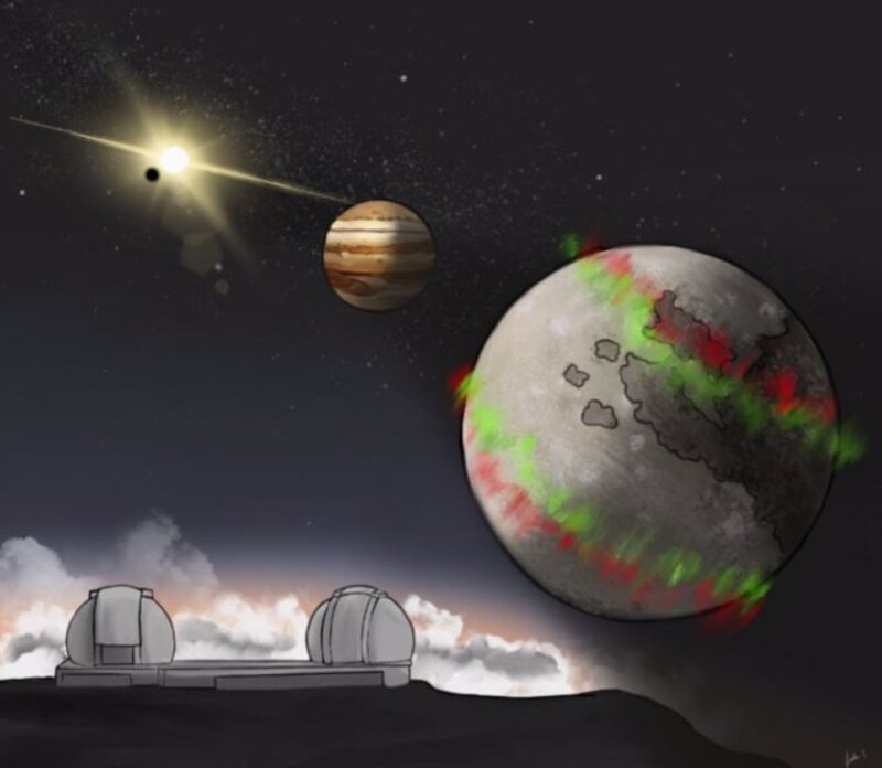 Un planeta con dos lunas y una estrella