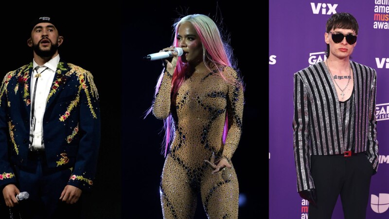 Becky G, Karol G y Maluma en los Premios Grammy Latinos 2022